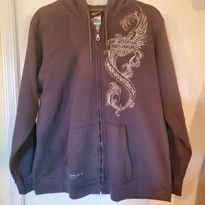 Harley-Davidson 1x gray logo hoodie